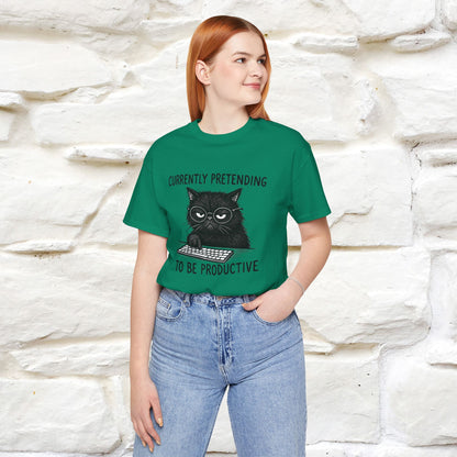 "Currently Pretending To Be Productive" |Cat T-Shirt | Nunu&Miao Studio