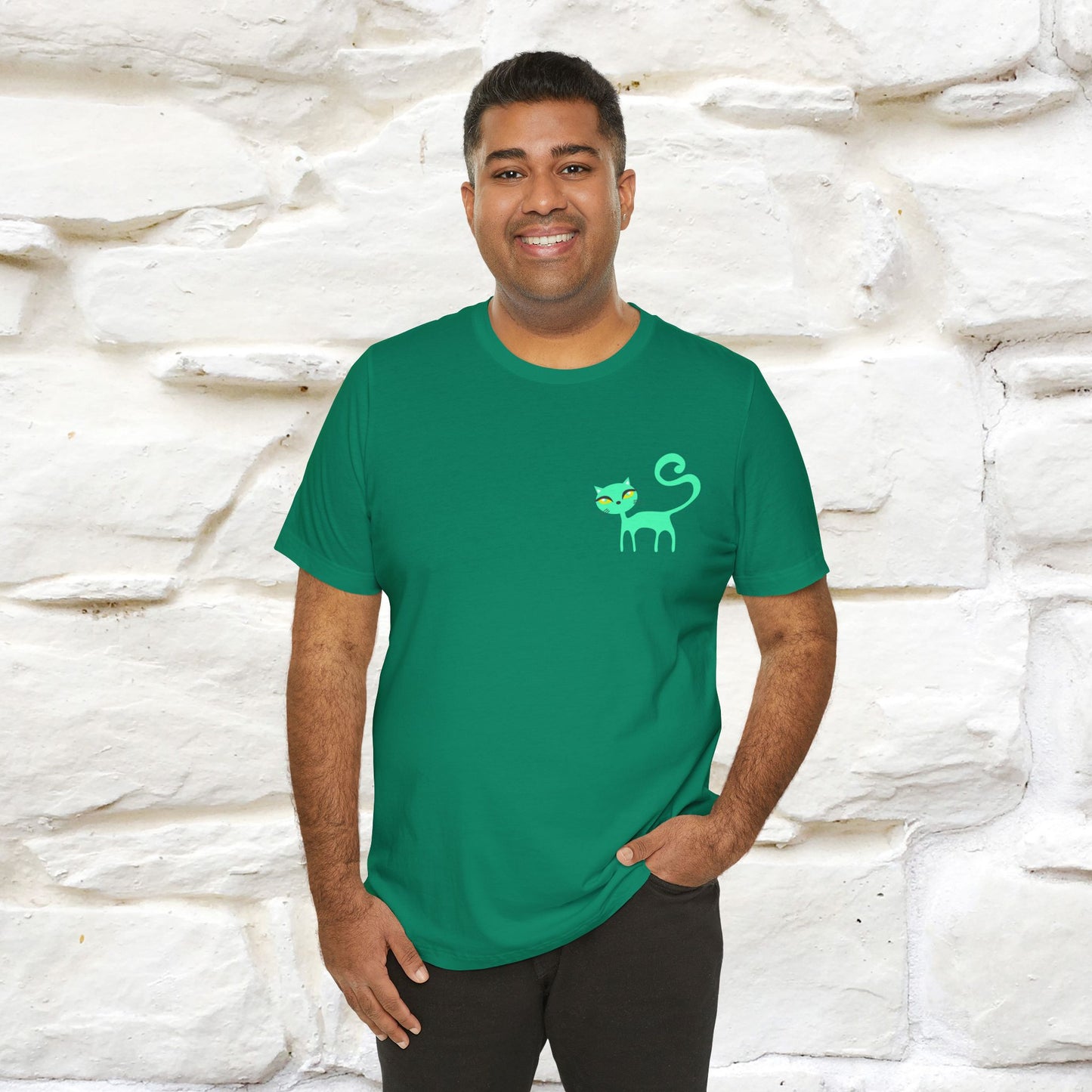 "Move Foreward Good Things Are Up Head" Cat T-Shirt| Front & Back Design | Nunu&Miao Studio