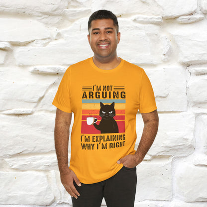 Non sto discutendo, sto spiegando perché ho ragione T-shirt con gatto per uomo e donna | 100% cotone* Maglietta divertente