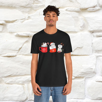 Sweet Cute Christmas Cat T-Shirt | Adorable Holiday Cat Shirt for Men & Women | 100% Cotton*