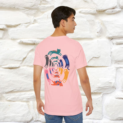 "The Hypnotic Meow'' Cat T-Shirt Front and Back Design | Nunu&Miao Studio
