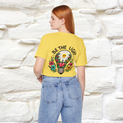 ''Be The Light" Cat T-Shirt| Front & Back Design | Nunu&Miao Studio