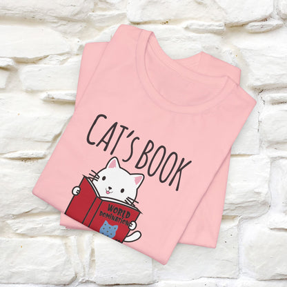 "Cat's Book Coffee" Cat T-Shirt for Men & Women | 100% Cotton* | Cozy Vibes for Book & Cat Lovers