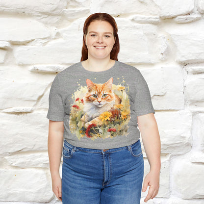 ''Elegance'' Cat T-shirt for Women 100% Cotton. - Nunu&Miao Studio