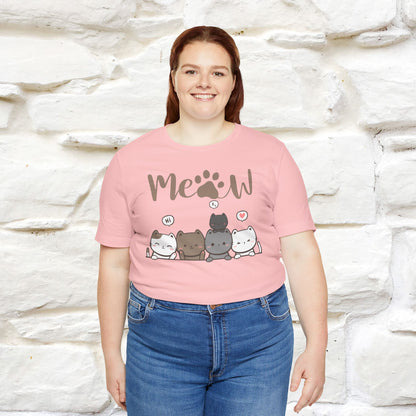 "Meow" Cute Cat T-Shirt for Men & Women | 100% Cotton 🐾