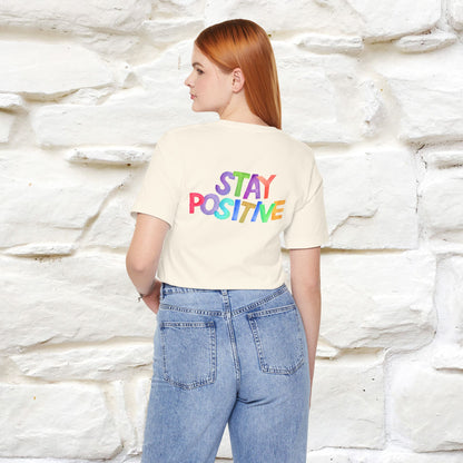 "Stay Positive'' Cat T-Shirt | Front & Back Design | Nunu&Miao Studio