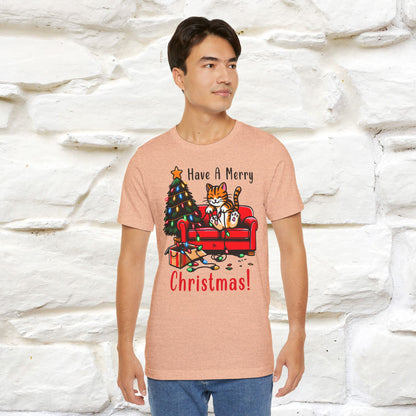 “Have A Merry Christmas! T-Shirt | Festive Cat Shirt for Men & Women | 100% Cotton”