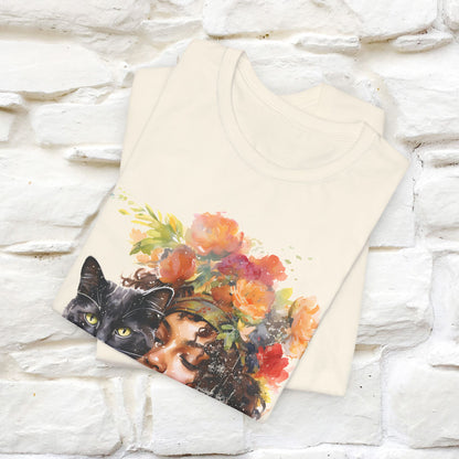 "The Black Cat and The Lady" T-Shirt for Women | 100% Cotton*