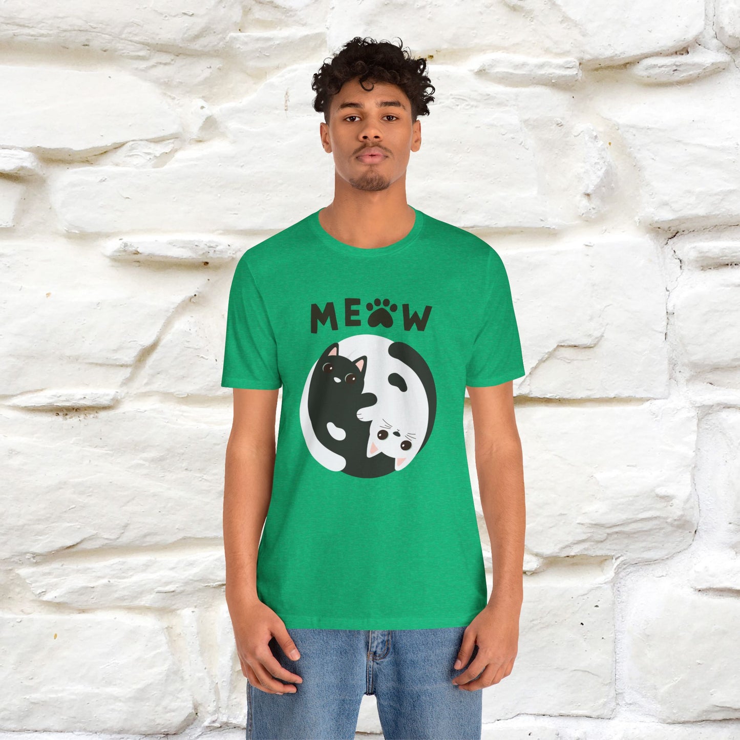 ''Ying Yang Meow''  Cat T-shirt for Men and Women  100% Cotton*