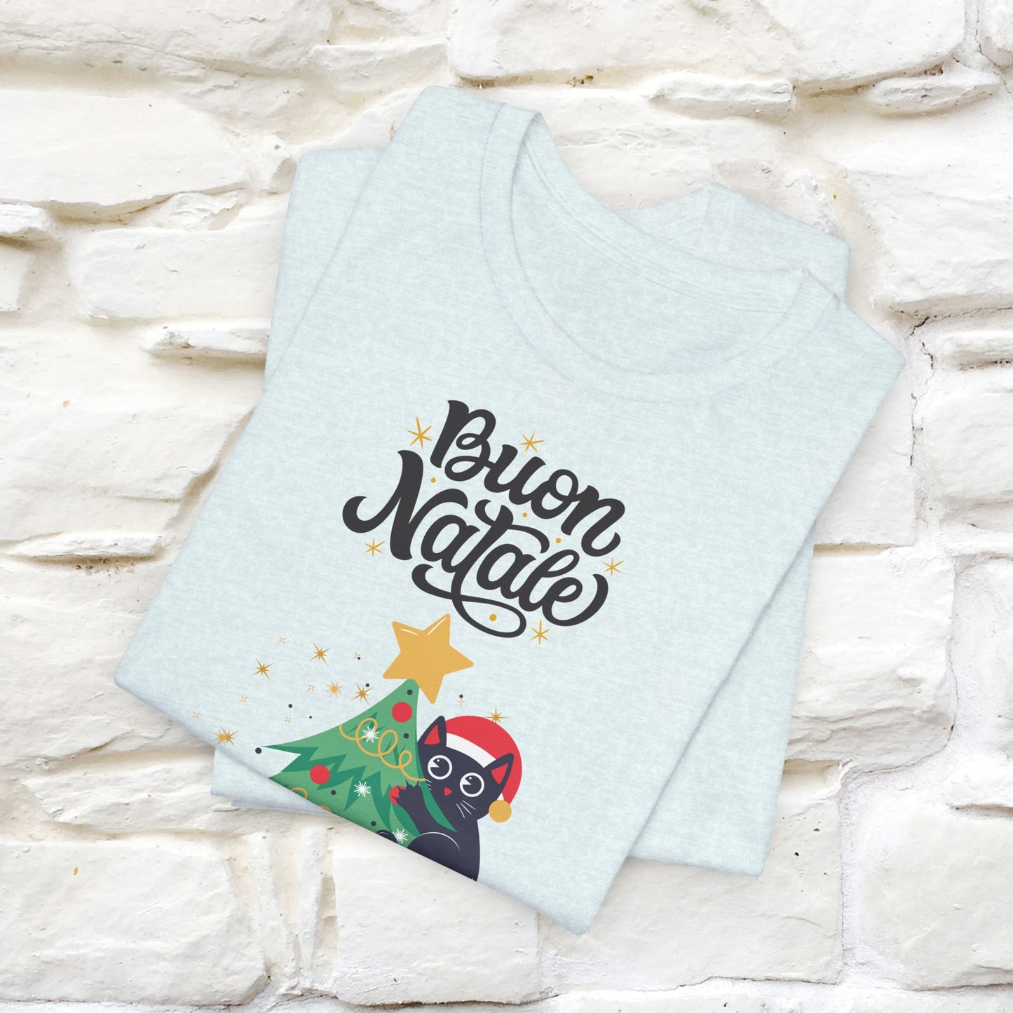 Buon Natale Cat T-Shirt | Italian Christmas Cat Shirt for Men & Women | 100% Cotton*