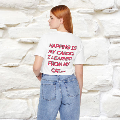 "Napping Is My Cardio, I Learned From My Cat…" Funny Cat T-shirt | Nunu&Miao Studio