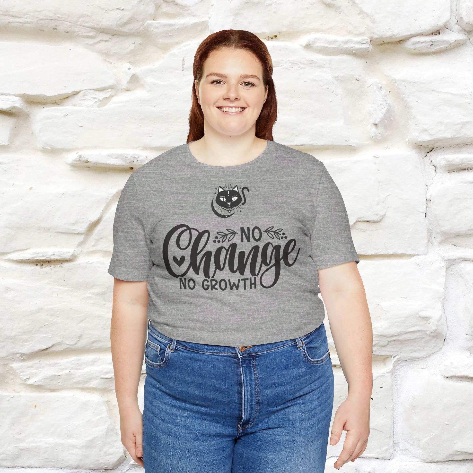 ''No Change No Growth'' T-shirt for Women 100% Cotton* - Nunu&Miao Studio