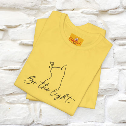 "Be The Light" Cat T-Shirt | Front & Back Design | Nunu&Miao Studio