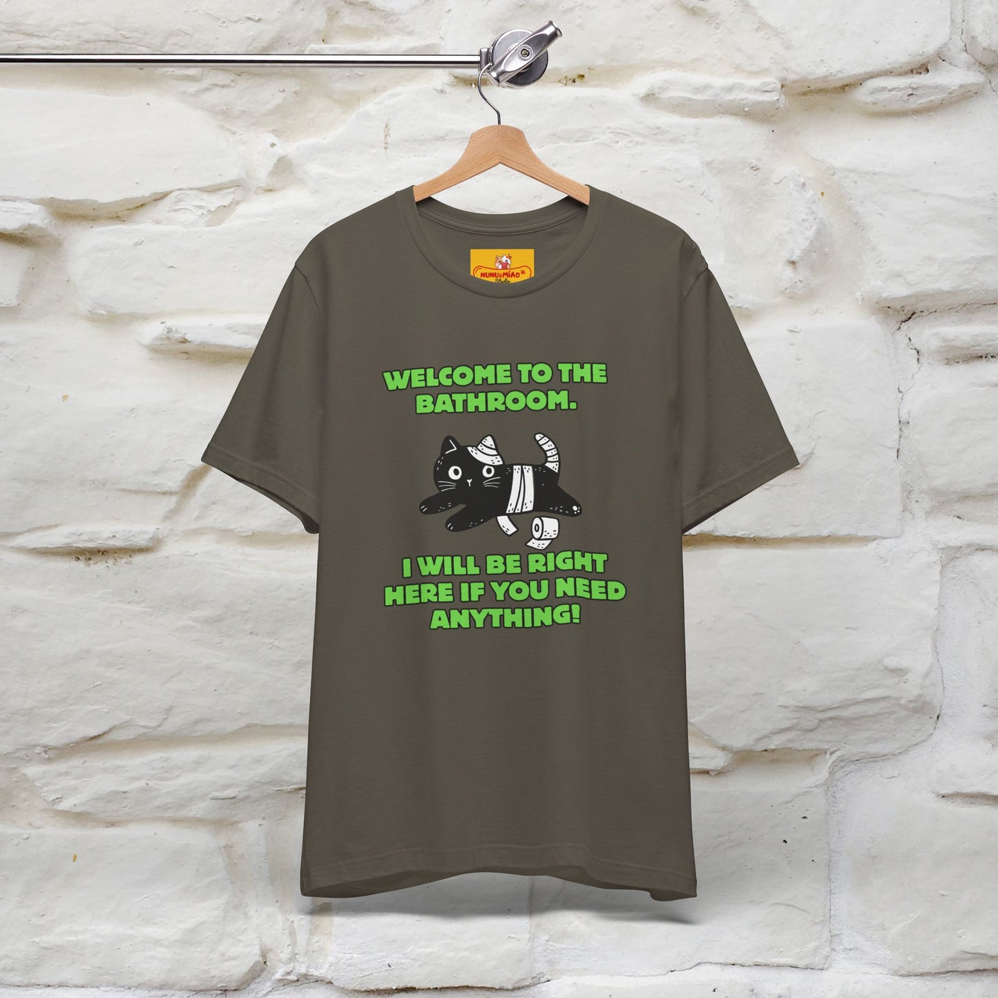 "Welcome To The Bathroom..."Funny  Cat T-shirt |Nunu&Miao Studio