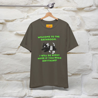 "Welcome To The Bathroom..."Funny  Cat T-shirt |Nunu&Miao Studio