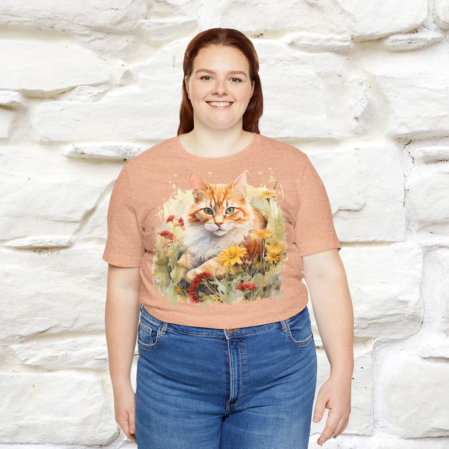 ''Elegance'' Cat T-shirt for Women 100% Cotton. - Nunu&Miao Studio