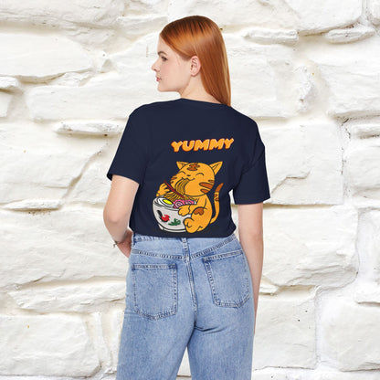 "Yummy" Cat T-shirt for Men & Women | Front & Back Design | 100% Cotton*