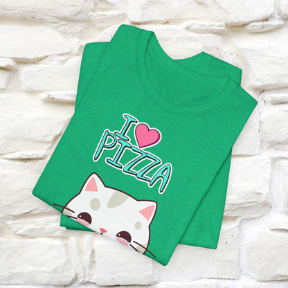 "I Love Pizza" Cat T-shirt for Men & Women | 100% Cotton*