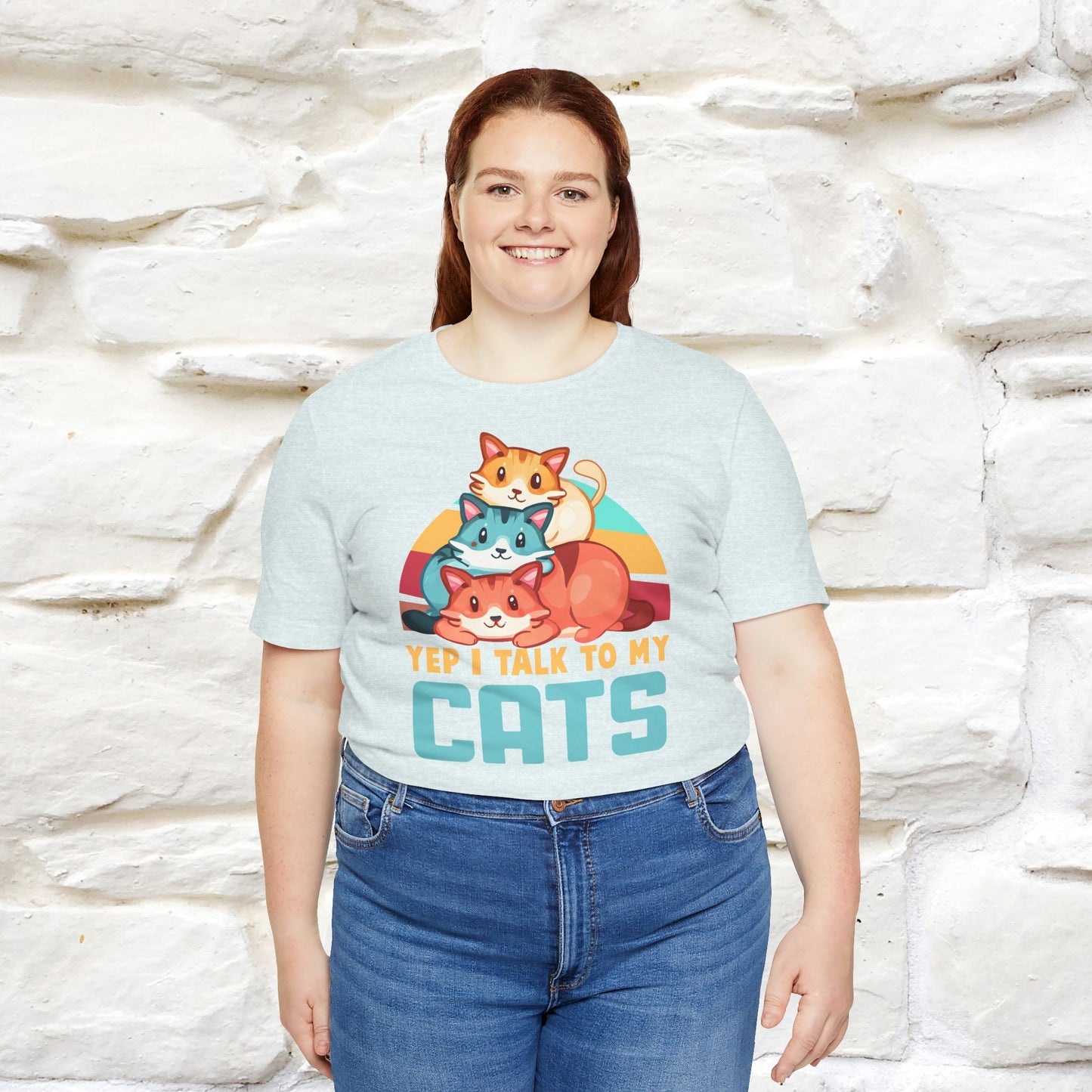 ''Yep, I Talk To My Cats'' Cute Cat T-Shirt for Men & Women | 100% Cotton* 🐾