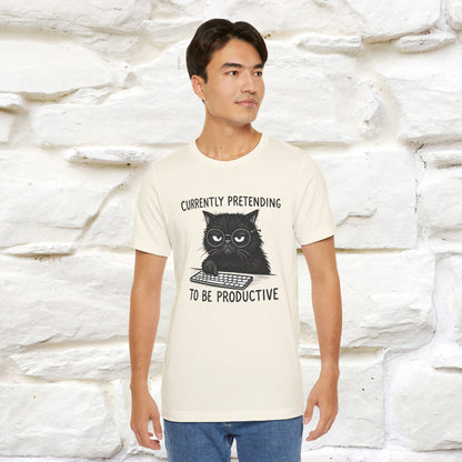 "Currently Pretending To Be Productive" |Cat T-Shirt | Nunu&Miao Studio