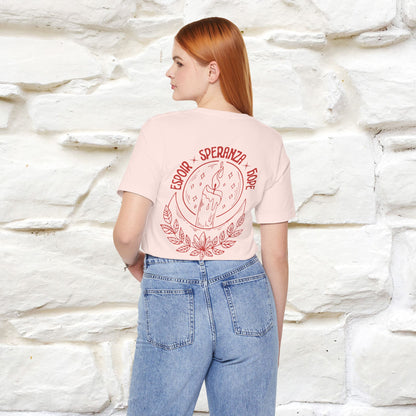 "Espoir Speranza Hope'' Cat T-Shirt Front and Back Design | Nunu&Miao Studio