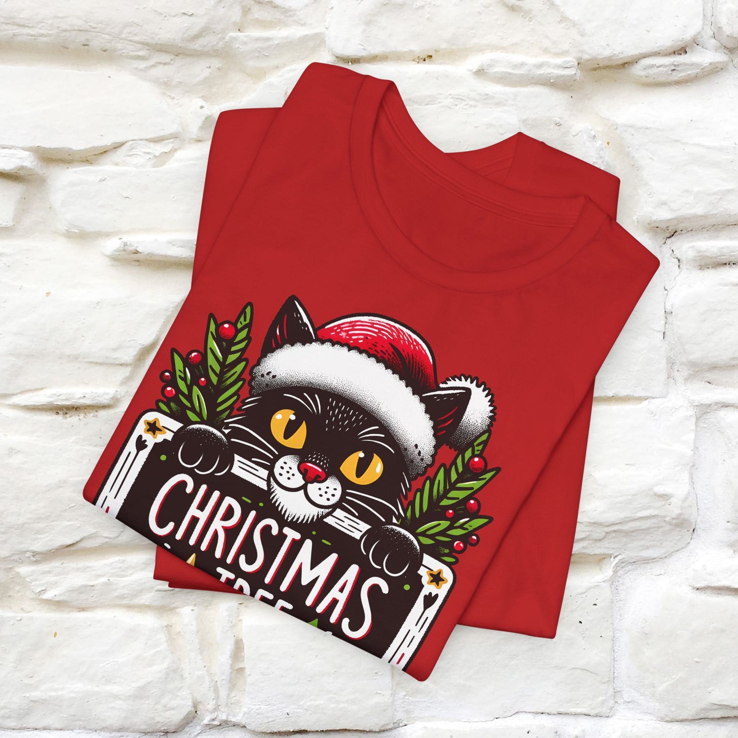 Christmas Tree Killer | Festive Cat Christmas Shirt for Men & Women | 100% Cotton*