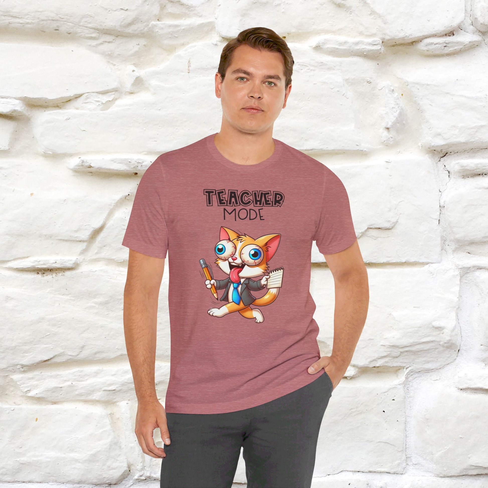 ''Teacher Mode'' T-shirt for Man 100% Cotton* - Nunu&Miao Studio