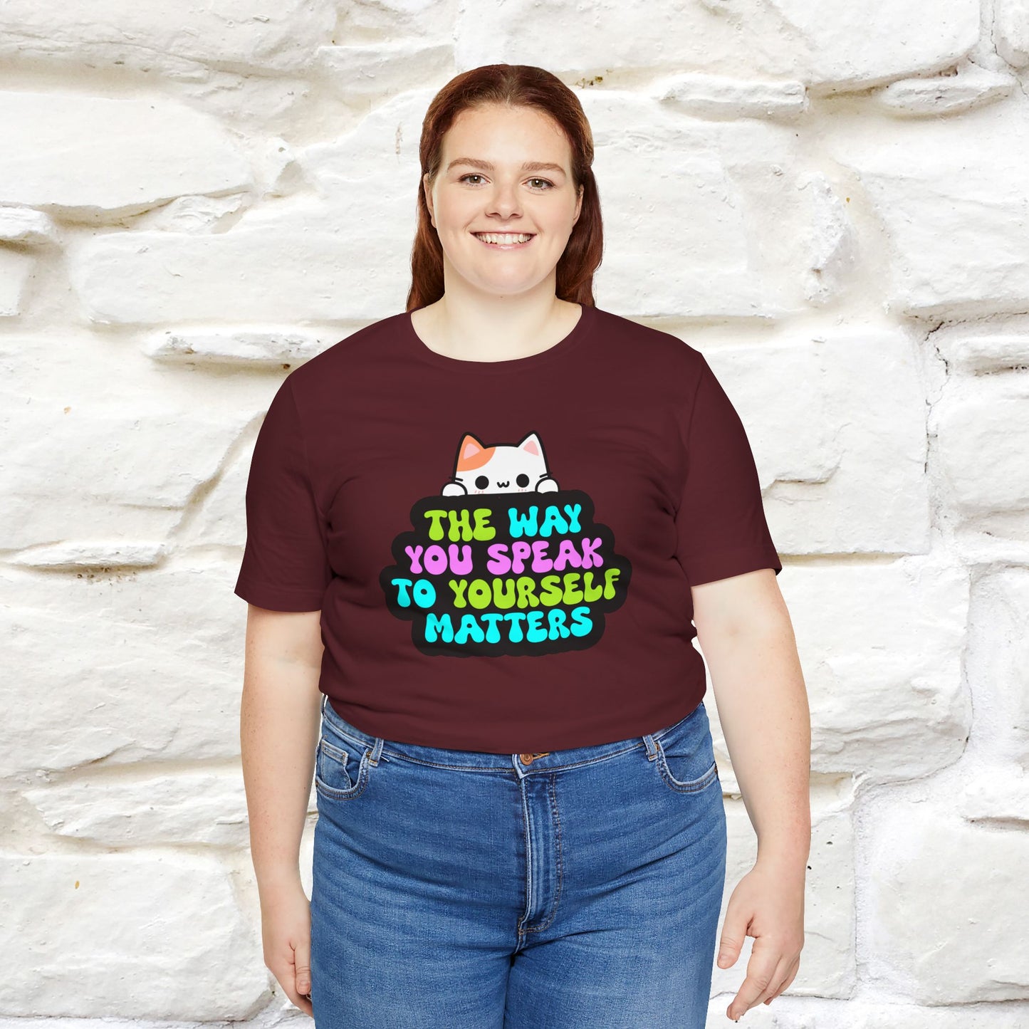 "Il modo in cui parli con te stesso è importante" T-shirt per uomo e donna | 100% cotone*