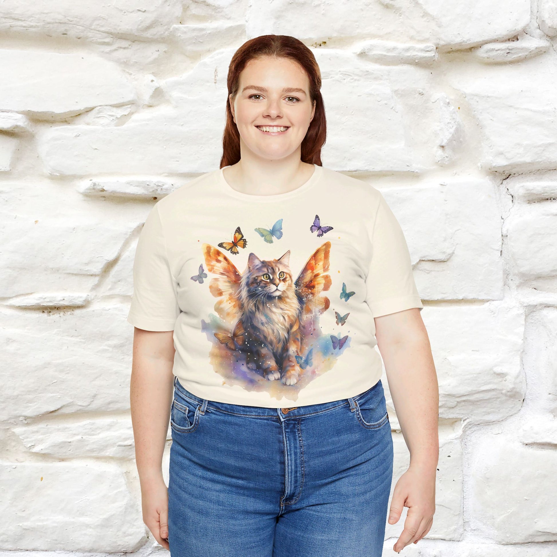 "Meow-velous Butterflies"  T-shirt for Women 100% Cotton* - Nunu&Miao Studio