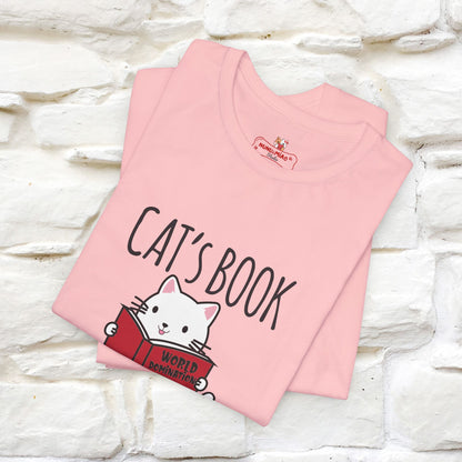 "Cat's Book Coffee" Cat T-Shirt for Men & Women | 100% Cotton* | Cozy Vibes for Book & Cat Lovers