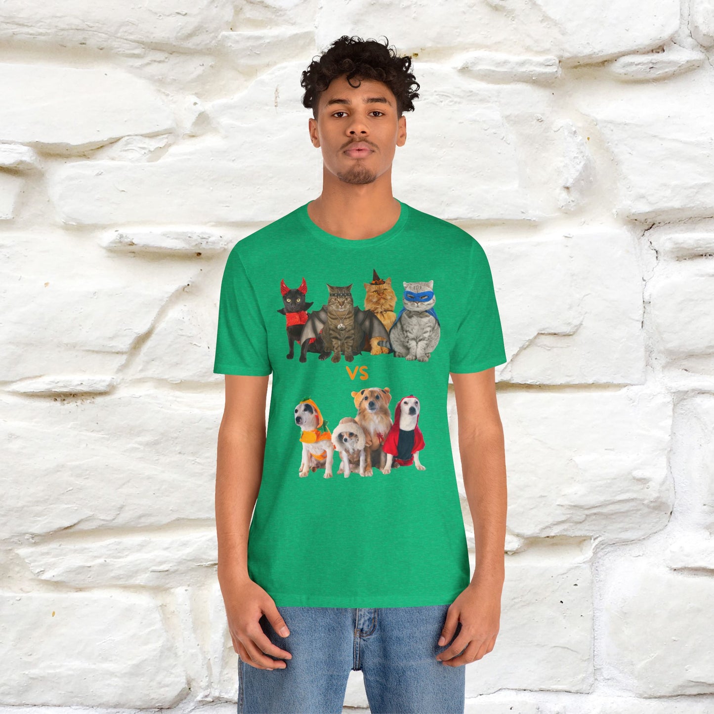 ''Cat Vs Dogs''  Cat and Dog T-shirt for Men and Women 100% Cotton*