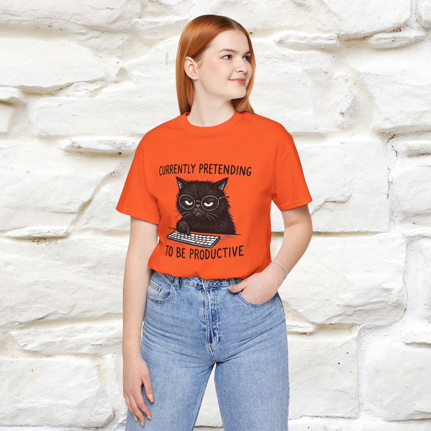 "Currently Pretending To Be Productive" |Cat T-Shirt | Nunu&Miao Studio