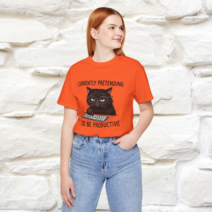 "Currently Pretending To Be Productive" |Cat T-Shirt | Nunu&Miao Studio