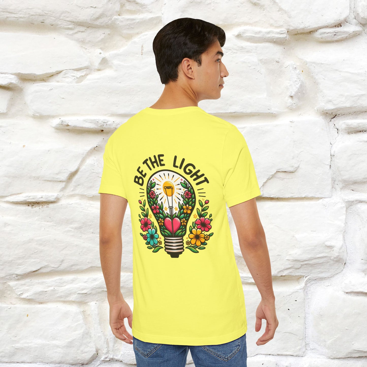 ''Be The Light" Cat T-Shirt| Front & Back Design | Nunu&Miao Studio