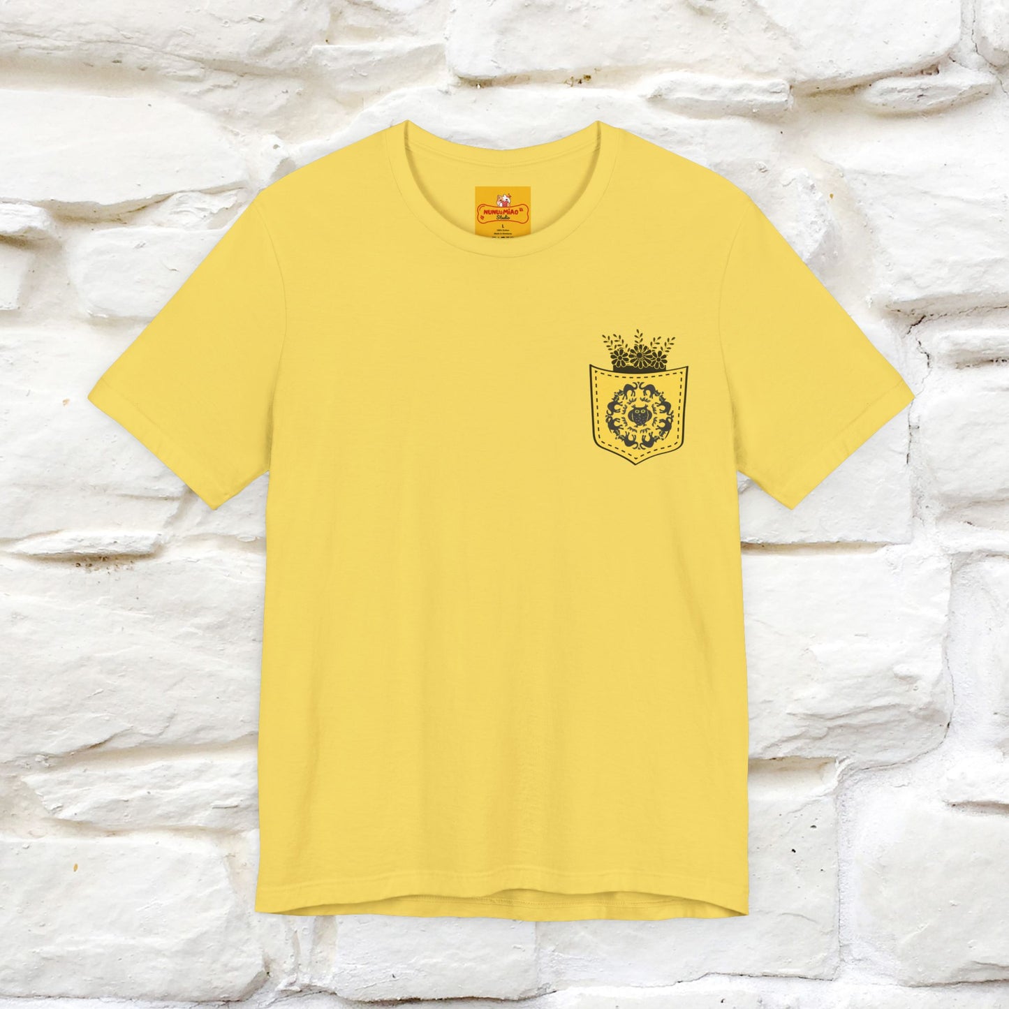 ''Black Cat Circle'' Cat T-Shirt Front and Back Design | Nunu&Miao Studio