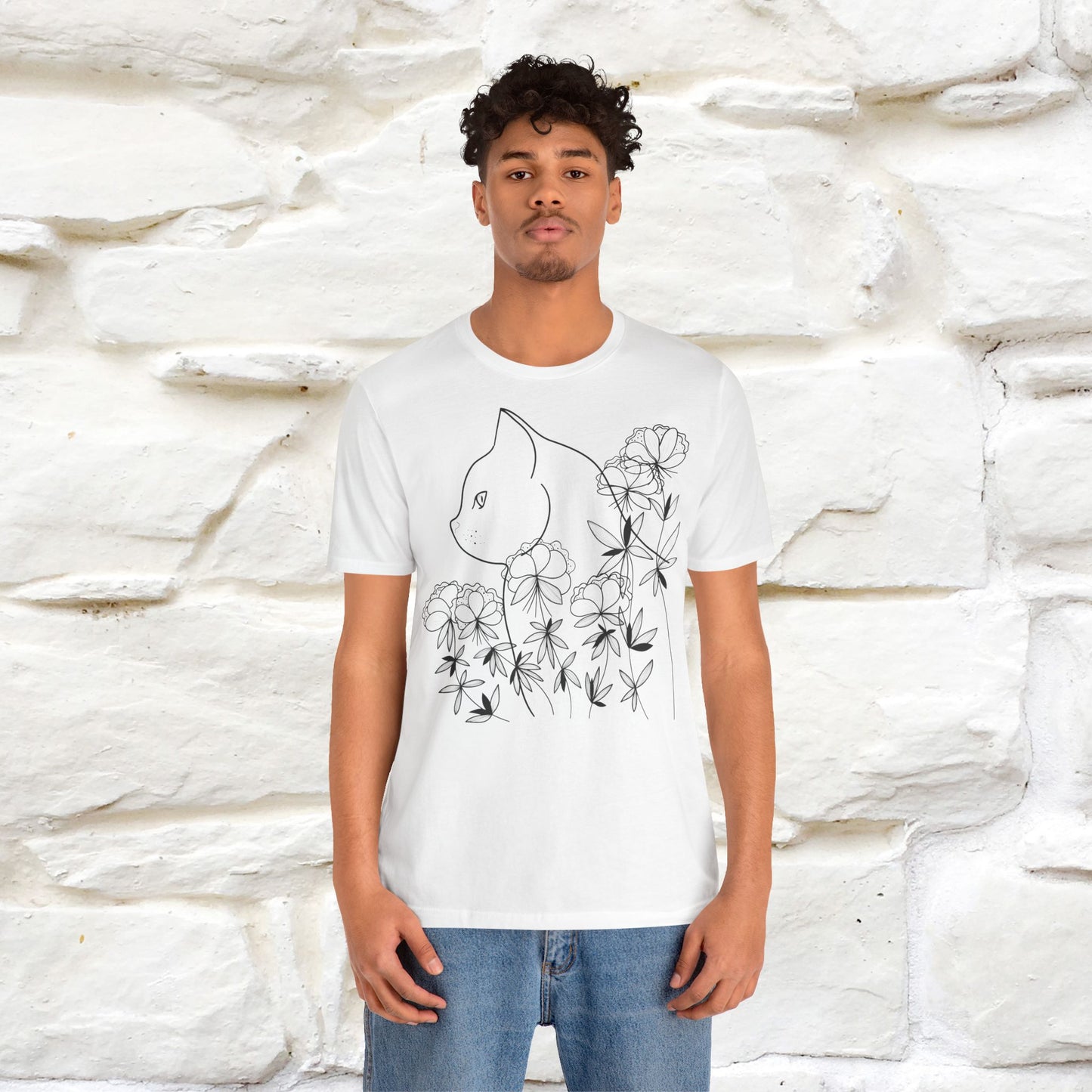 "Cat Flower !" Cat T-Shirt for Men & Women | 100% Cotton*