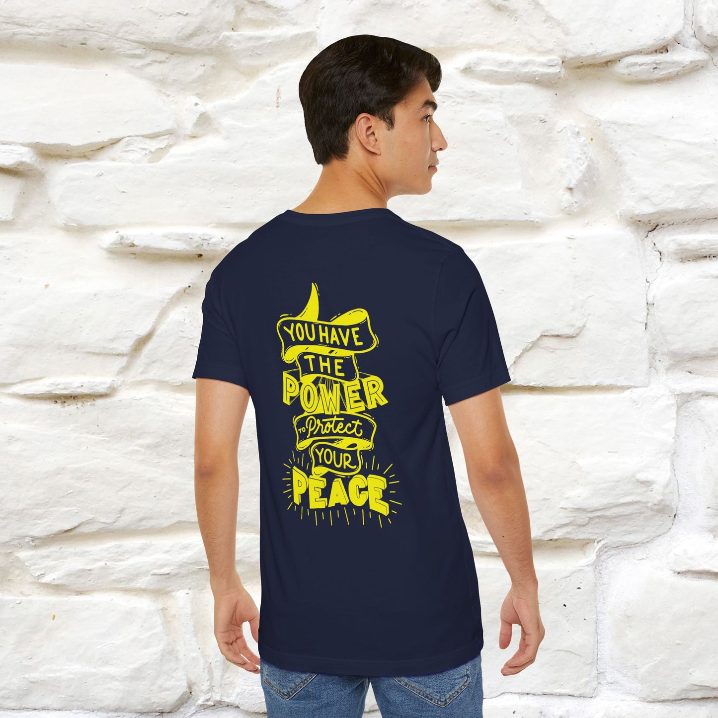 "You Have the Power to Protect Your Peace" Cat T-Shirt| Front & Back Design | Nunu&Miao Studio