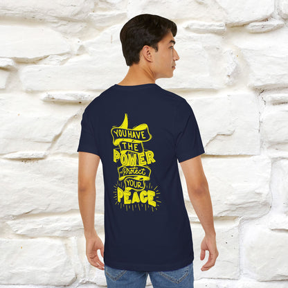 "You Have the Power to Protect Your Peace" Cat T-Shirt| Front & Back Design | Nunu&Miao Studio