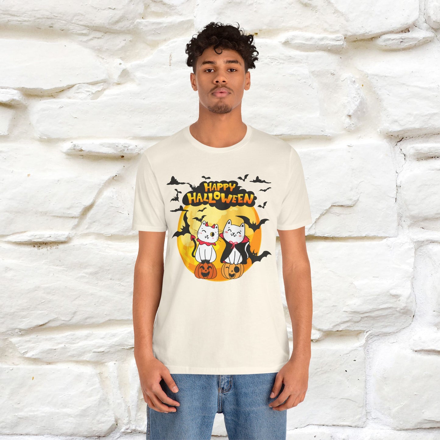 "Happy Halloween Cat Couple " Cat  T-shirt |Nunu&Miao Studio - Nunu&Miao Studio