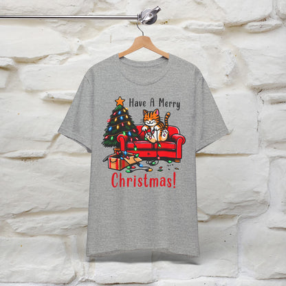 “Have A Merry Christmas! T-Shirt | Festive Cat Shirt for Men & Women | 100% Cotton”