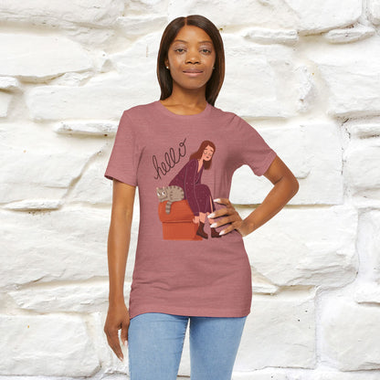 ''Hello''  Cat T-shirt for Women  100% Cotton*