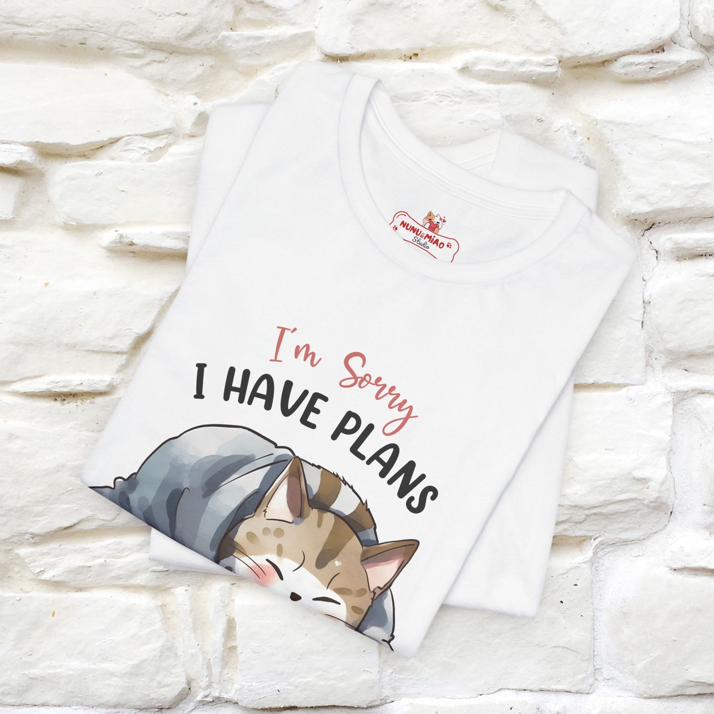 "I Am Sorry I Have Plans With My Bed" Funny Cat T-Shirt for Men & Women | 100% Cotton* 🐾