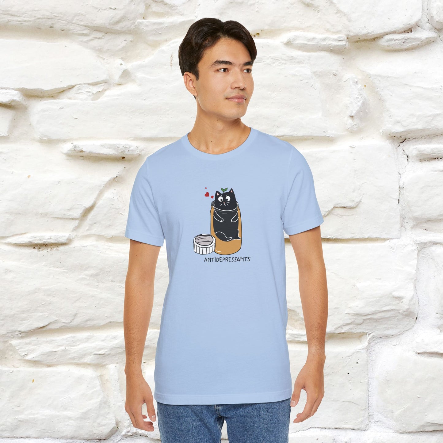 "Antidepressants" Cat T-Shirt | Front & Back Design | Nunu&Miao Studio