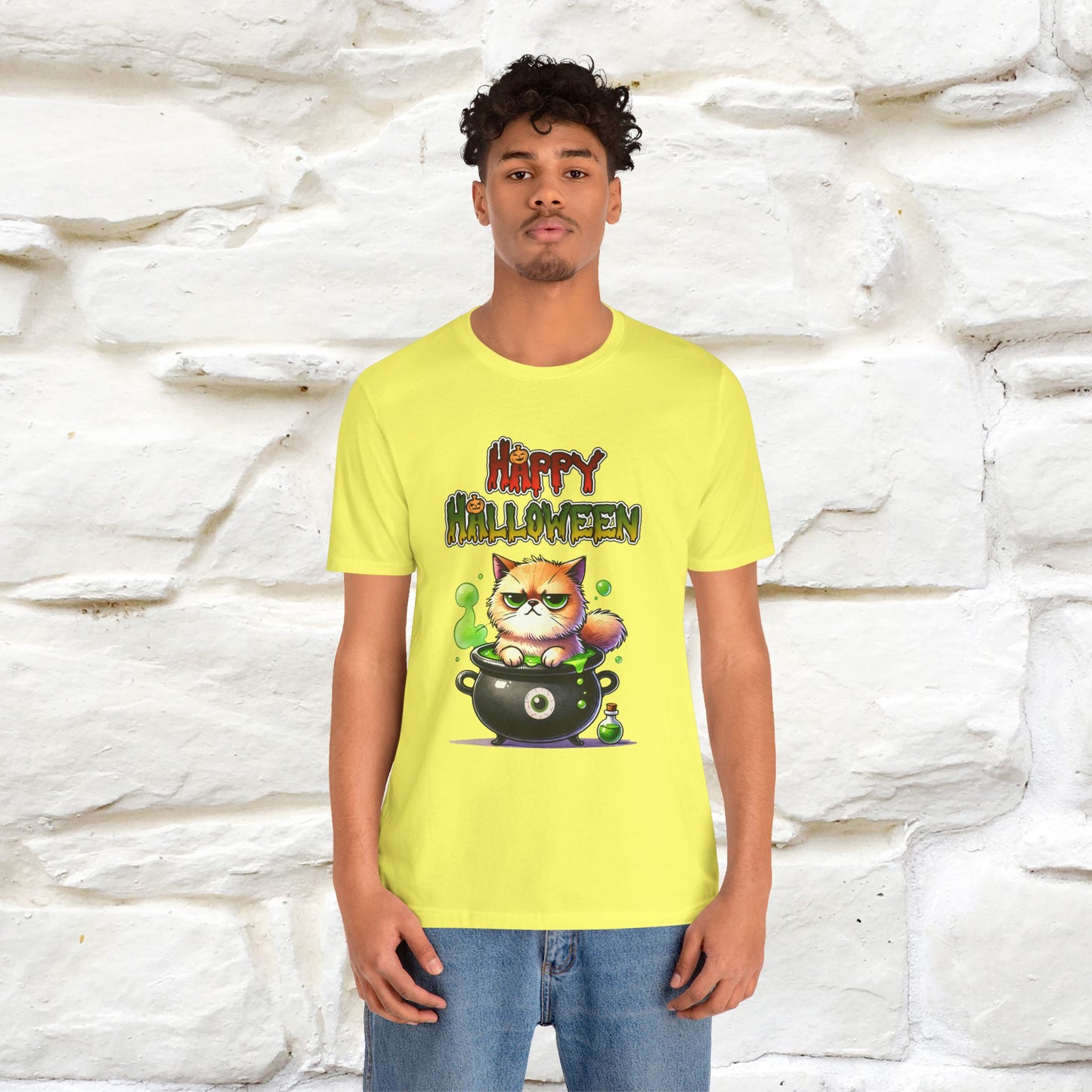 "Angry Cat Happy Halloween" Cat  T-shirt |Nunu&Miao Studio - Nunu&Miao Studio