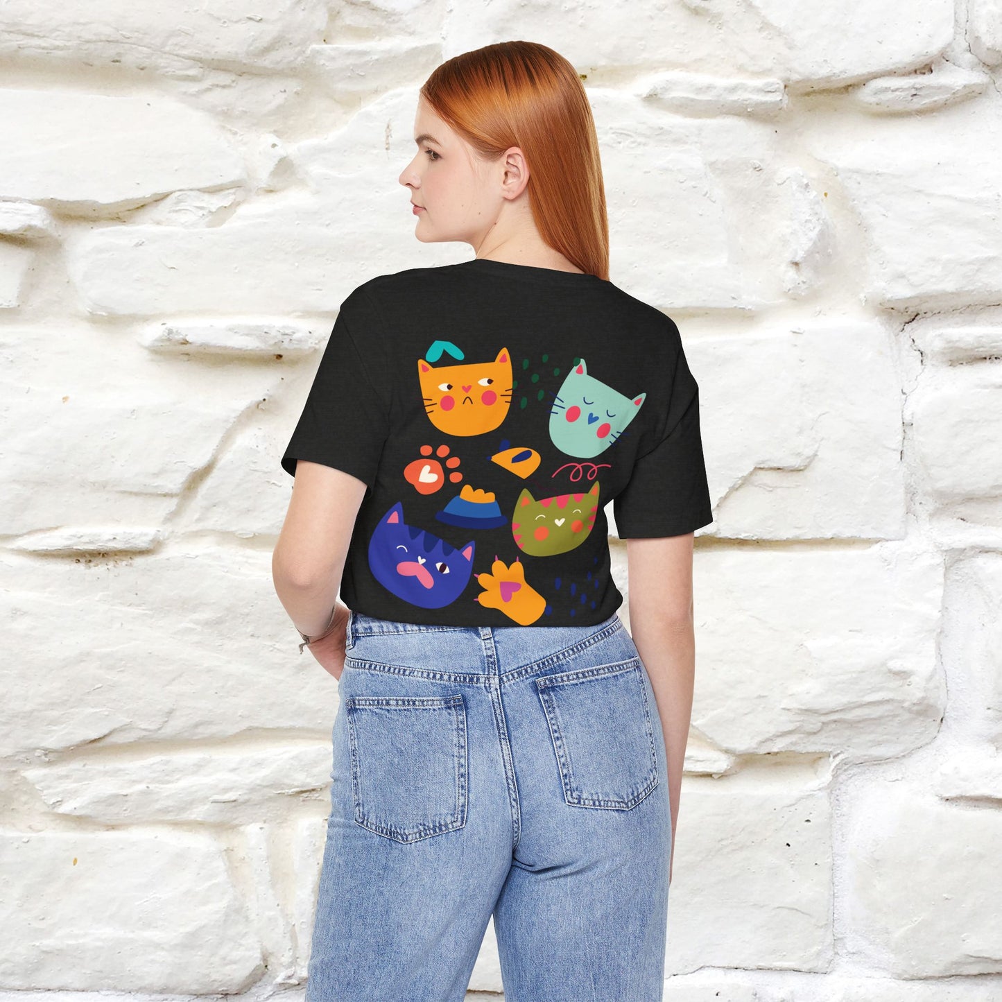 ''The Power Of Meow'' Cat T-Shirt Front and Back Design | Nunu&Miao Studio