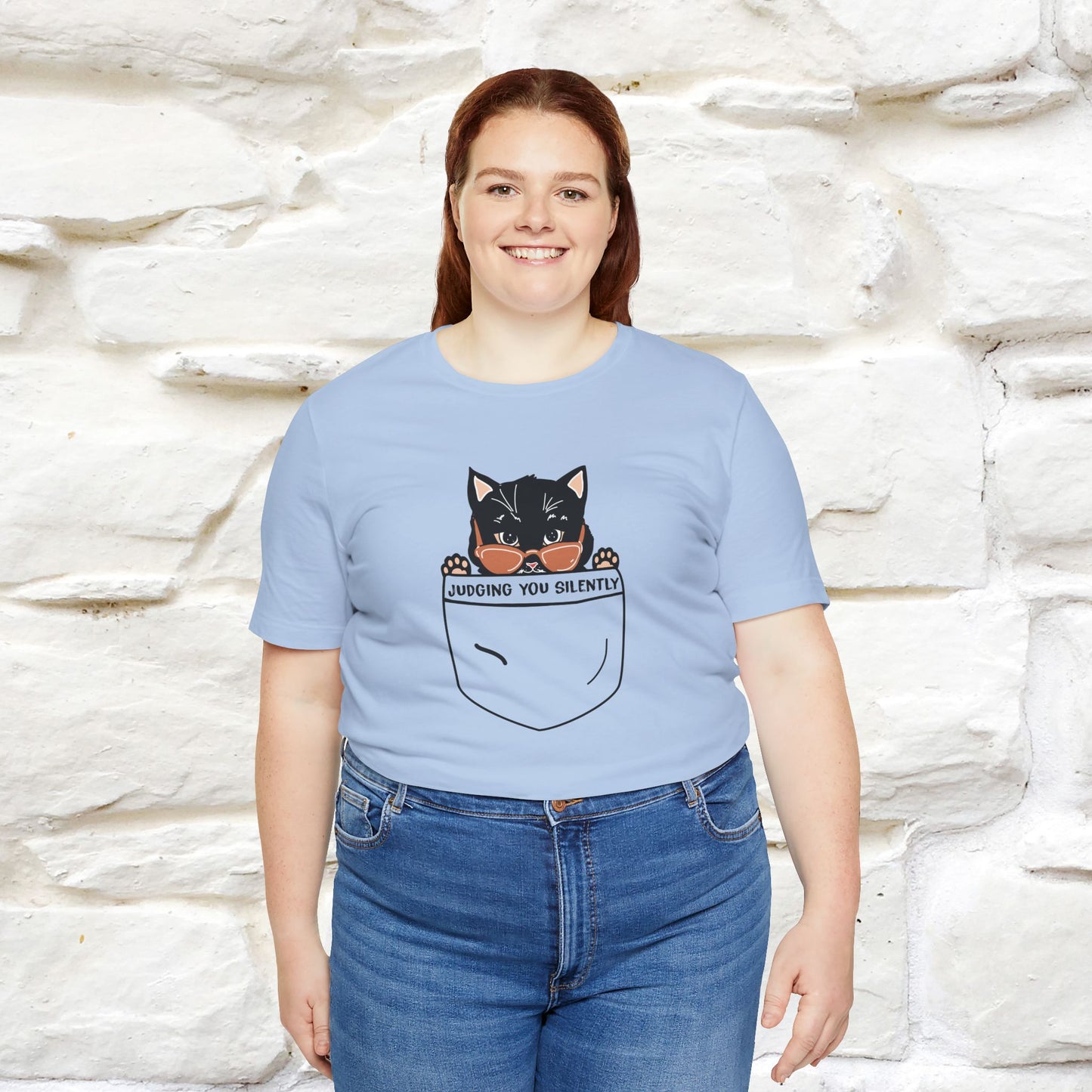 ''Judging You Silently'' | Cat T-Shirt for Men | Nunu&Miao Studio