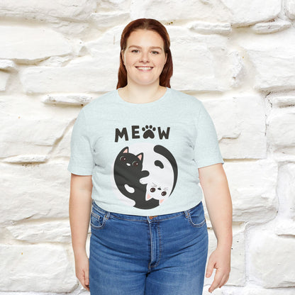 ''Ying Yang Meow''  Cat T-shirt for Men and Women  100% Cotton*