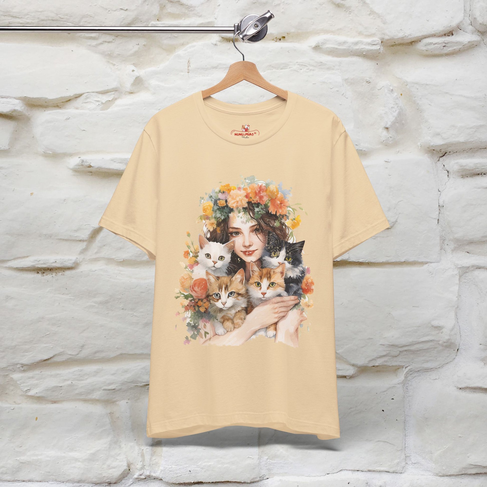"Blossoming Love" T-shirt for Women 100% Cotton* - Nunu&Miao Studio