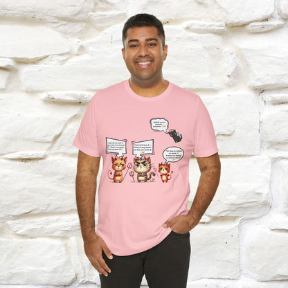 "Humans Are Way Ahead In The Evil Game! 😈😼" Cat  T-shirt |Nunu&Miao Studio