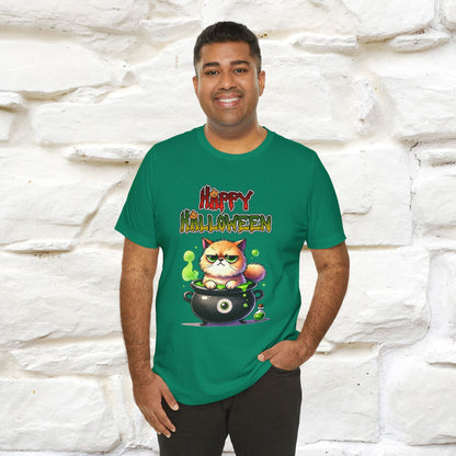 "Angry Cat Happy Halloween" Cat  T-shirt |Nunu&Miao Studio